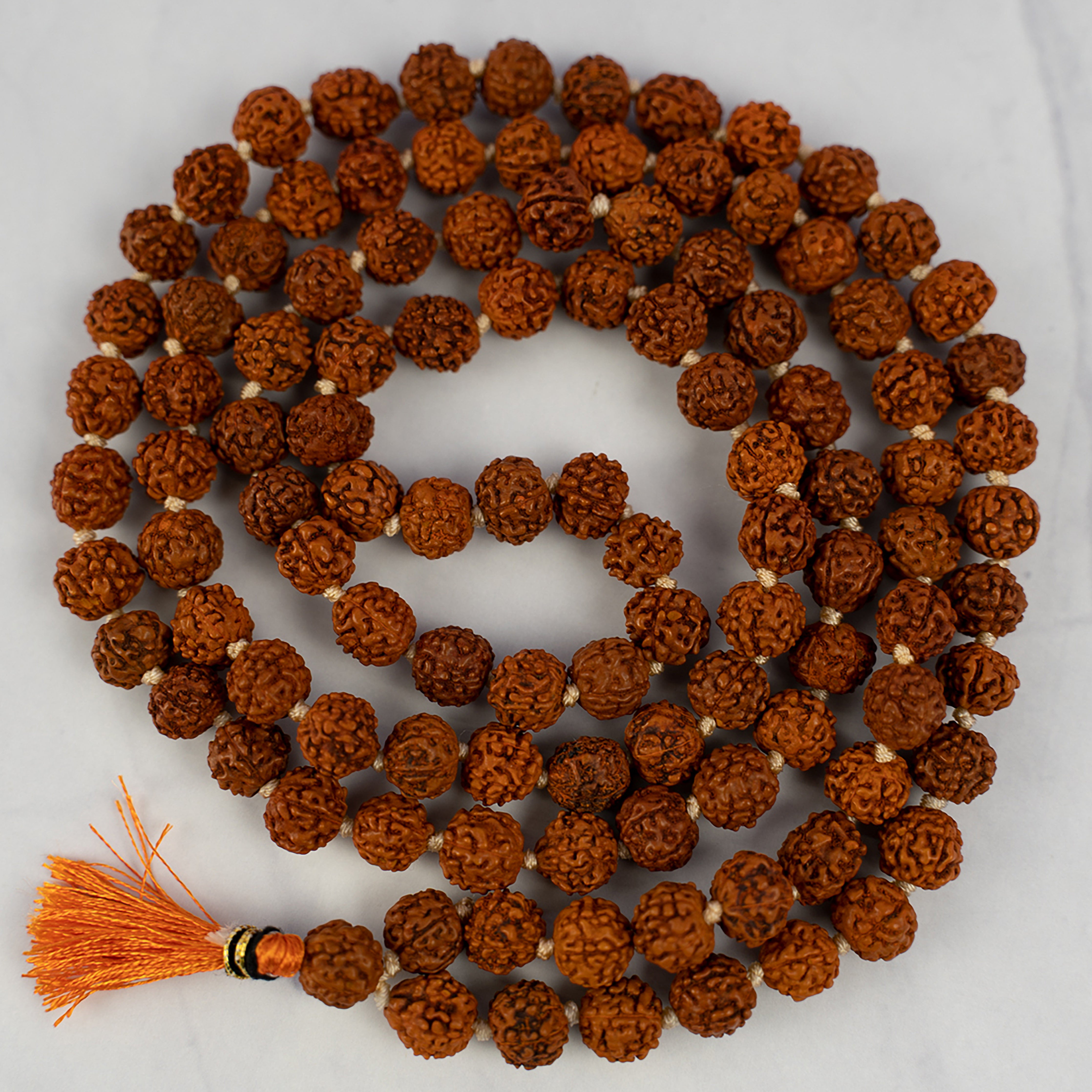 Rudraksha Mala | Prayer Beads | Rosary | 108+1 Beads | 5 Mukhi ...